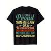Proud Son-in-Law Humor Gift Tee from Mother-in-Law Affectionate Cotton Crew Neck T-Shirt with Colorful Print (Black, Regular Fit)