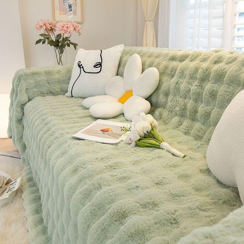 Ins Style Sofabezug Stoff Winter Plüsch Sofa Handtuch High-End Creme Stil Sofabezug Handtuch All-inclusive Sofabezug