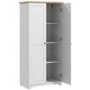 172cm Kitchen Cupboard, Freestanding Storage Cabinet with Doors and Shelves, Modern 2-Door Kitchen Pantry Cupboard for Dining Room, White