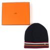 Pristine HERMES Knit cap H Twist Heaven Twist Serie Button Beanie Knit Hat L Used