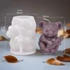 New 3D Koala Relief Cylindrical Candle Silicone Mold, Cute Cylindrical Koala Resin Mold for Furniture Decoration And Plaster