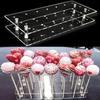 2-Pack Clear Acrylic Cake Pop Display Stands with 21 Holes Lollipop Holder Weddings Birthdays Anniversaries Decorating Supplies