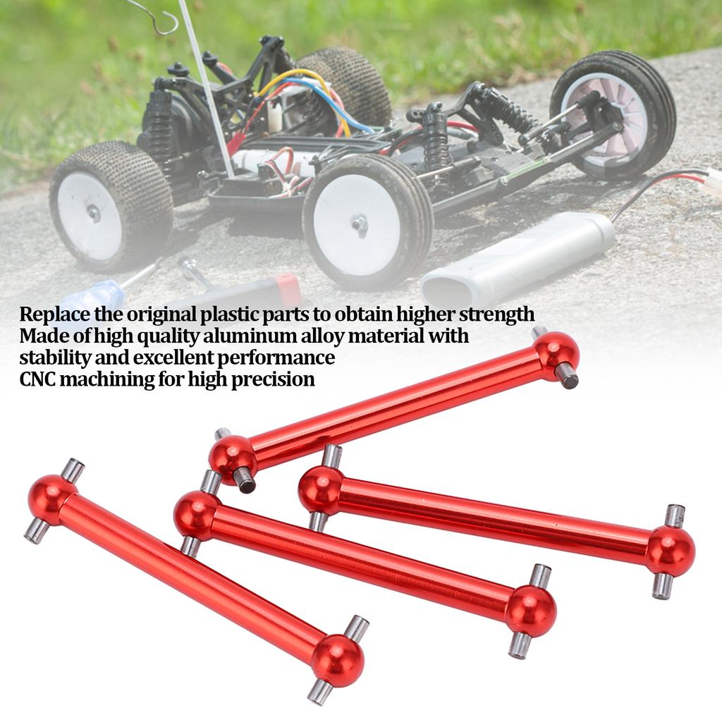 4pcs RC Metal Dog Bone Drive Shaft Front and Rear   Dog Bone for    02B 1Celsius10 RC Car Upgrade Parts