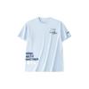X Save The Polar Bears Letter Round Neck Loose Breathable Short Sleeve Drop Shoulder T-Shirt Unisex T-Shirt Light-Blue 172428126-2