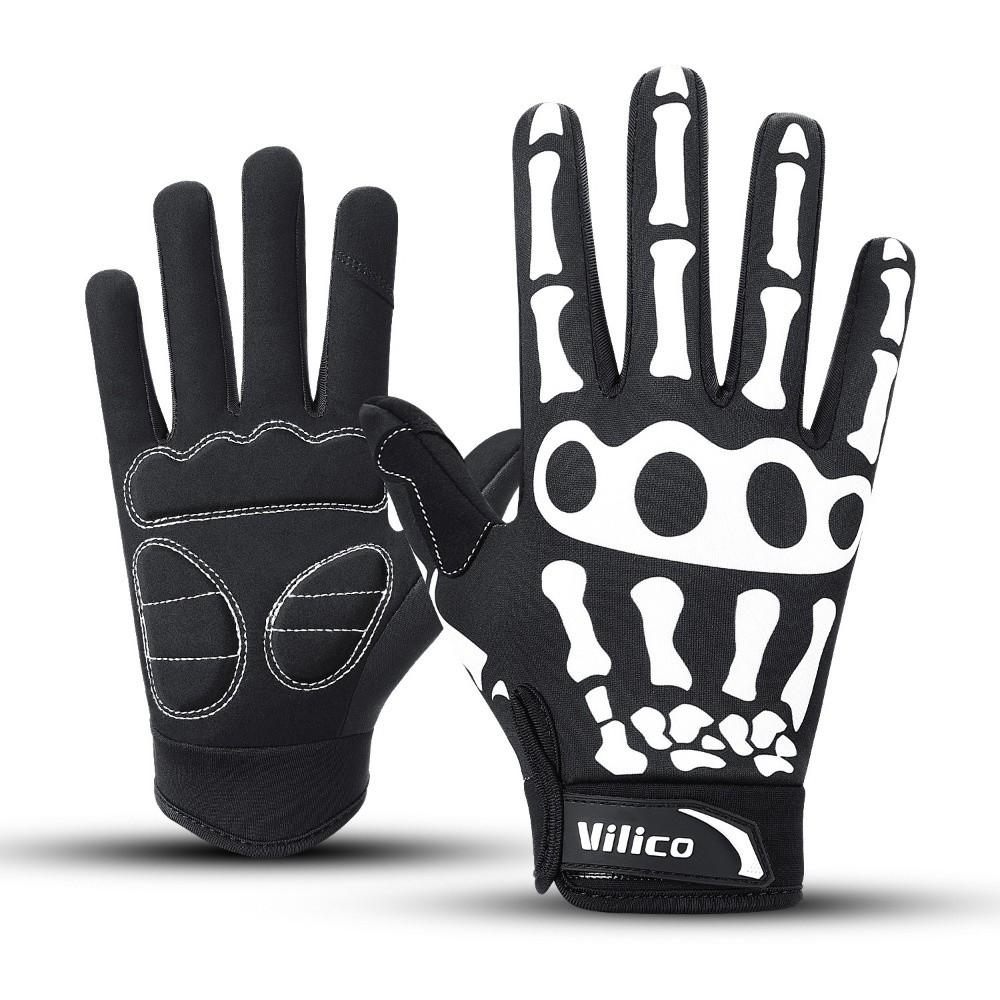 1 Pair Breathable Cycling Gloves Skeleton Design Touchscreen Gloves  Motorcycle Riding