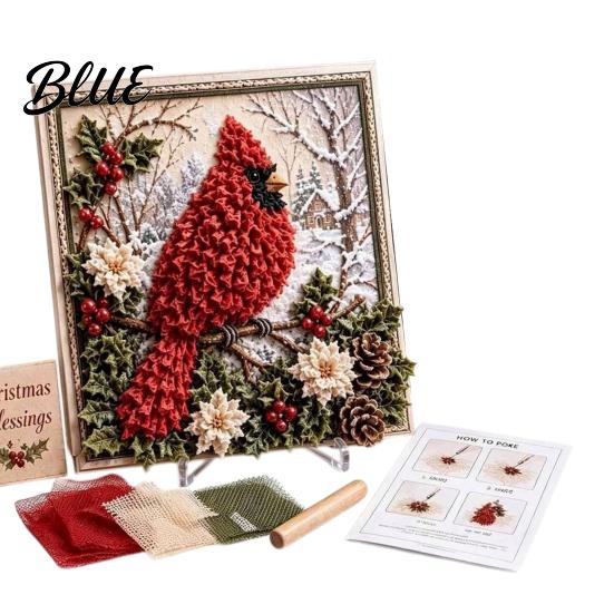 Kit per Ricamo Punch Needle Natalizio 3D Tessuto Kit Fai da Te Set Ricamo ad Ago Perforato Set Artigianato Fatto a Mano Festivo Senza Cuciture Progetti per Adulti e Principianti