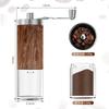 Parhatstor Coffee Grinder, Manual Grinding, Adjustable Fineness, Stainless Steel Mortar, Easy to Clean, Versatile for Camping and Outdoors, Brown,