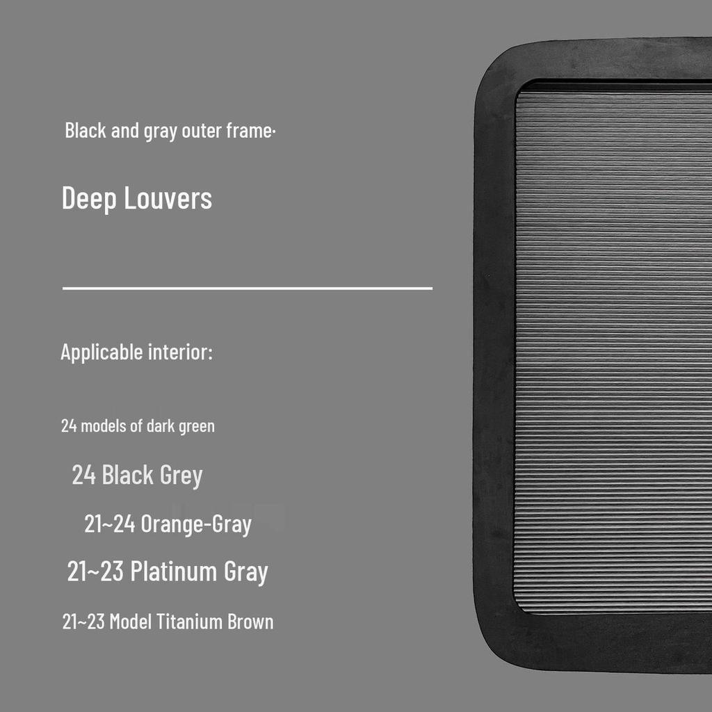 Ji 001 Blackout Sliding Sunroof Sunshade - Retractable Car Roof Canopy for Sun Protection and Heat Insulation, Black/Gray, Thickened.