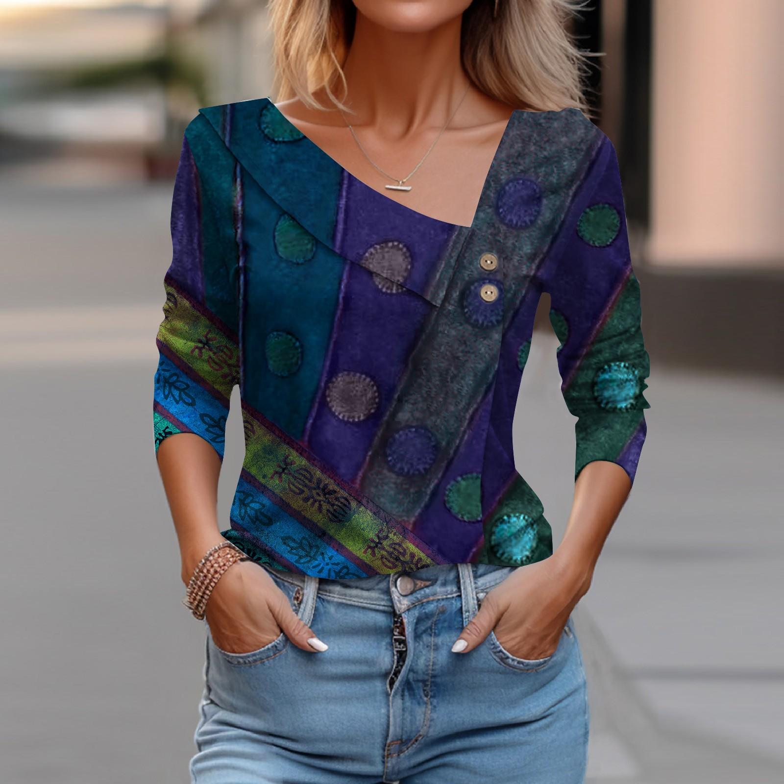 

Женский повседневный модный пуловер с длинными рукавами и пуговицами с отворотом и V-образным вырезом S фиолетовый