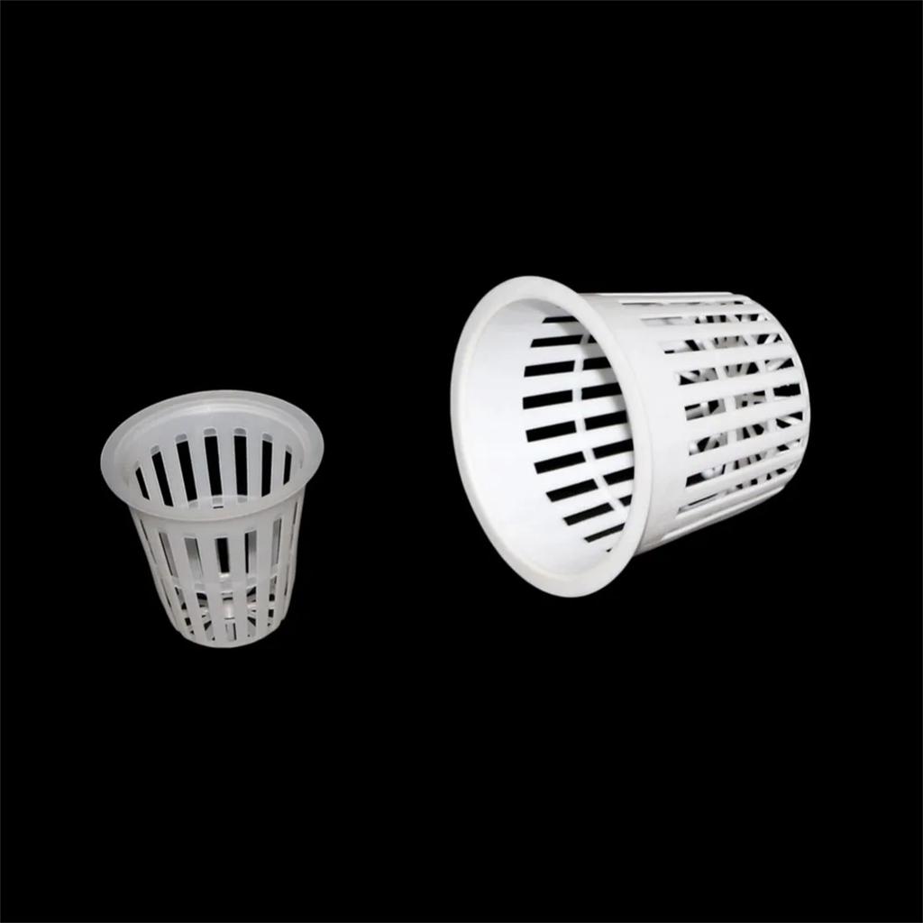 Planting Mesh Cup Hydroponic System Net Basket Soilless Flower Pot Plastic Plant Rooter Slotted Colonization Container 5/50Pcs