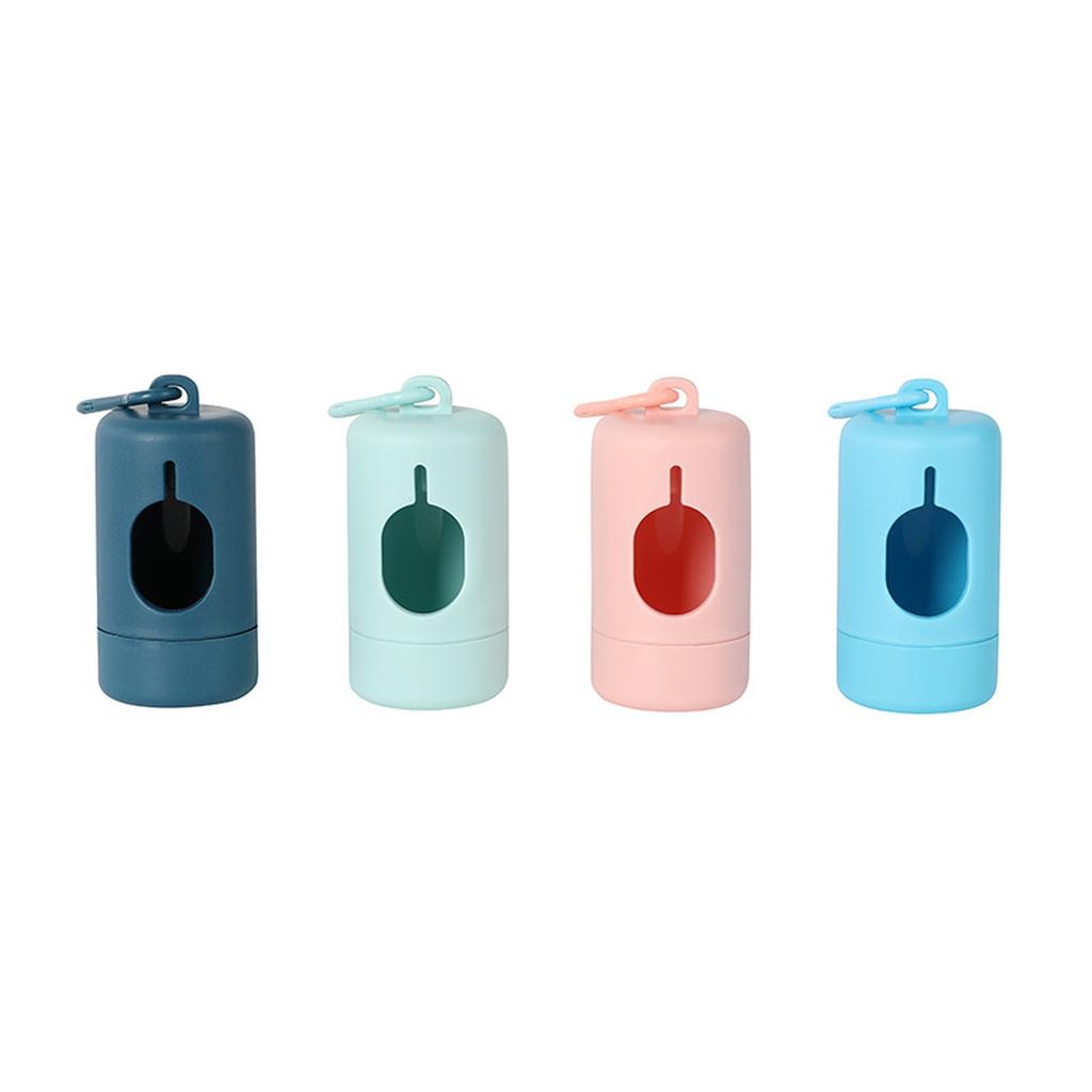 Wild One Dog Poop Bag Holder and Dispenser with Leash Attachment, Leak Proof, Easy Top for Refills