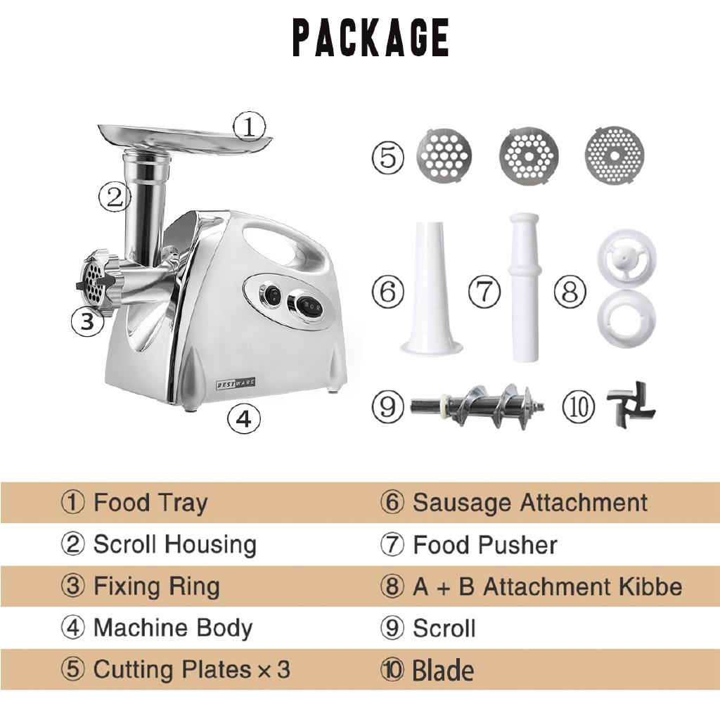 Electric Meat Grinder Mincer Meat Slicer 2800W for Pie Sausage Stuffer Maker Filler Machine Food Processor 110V/220V