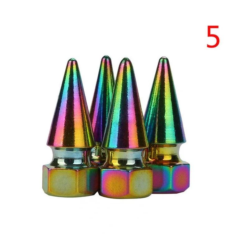 1PCS Neon Lights Color Aluminum Car Tire Valve Caps General Cars Truck Air Port Cover High Quality Tire Rim Valve Wheel Stem Cap