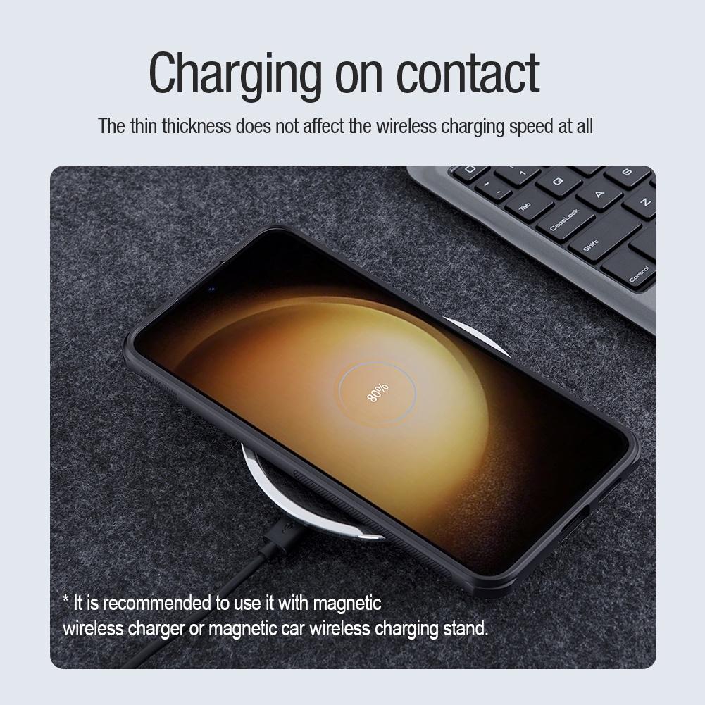 NILLKIN Magnetische Super Frosted Shield Pro Hülle für Samsung Galaxy S24 Plus Dünn Matt Anti-Fingerabdruck Stoßfest Rückseite