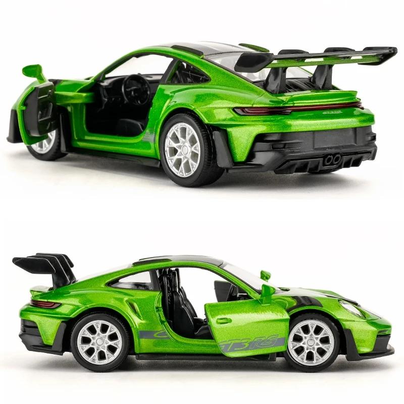 Porsche 911 GT3 RS Supercar Match Version 5 Inch Metal Car Simulation Diecast & Toy Vehicle RMZ City 1:36 Alloy Model Birthday Gifts
