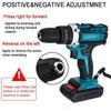 48V 68VF LED 2-Speed 3Modes Electric Drill Hammer Cordless 28N.m High Power Screwdriver Rechargeable with Battery