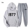 ESSENTIALS 1977 Trendy Fleece Hoodie Set - Unisex Loose Fit Sweatshirt