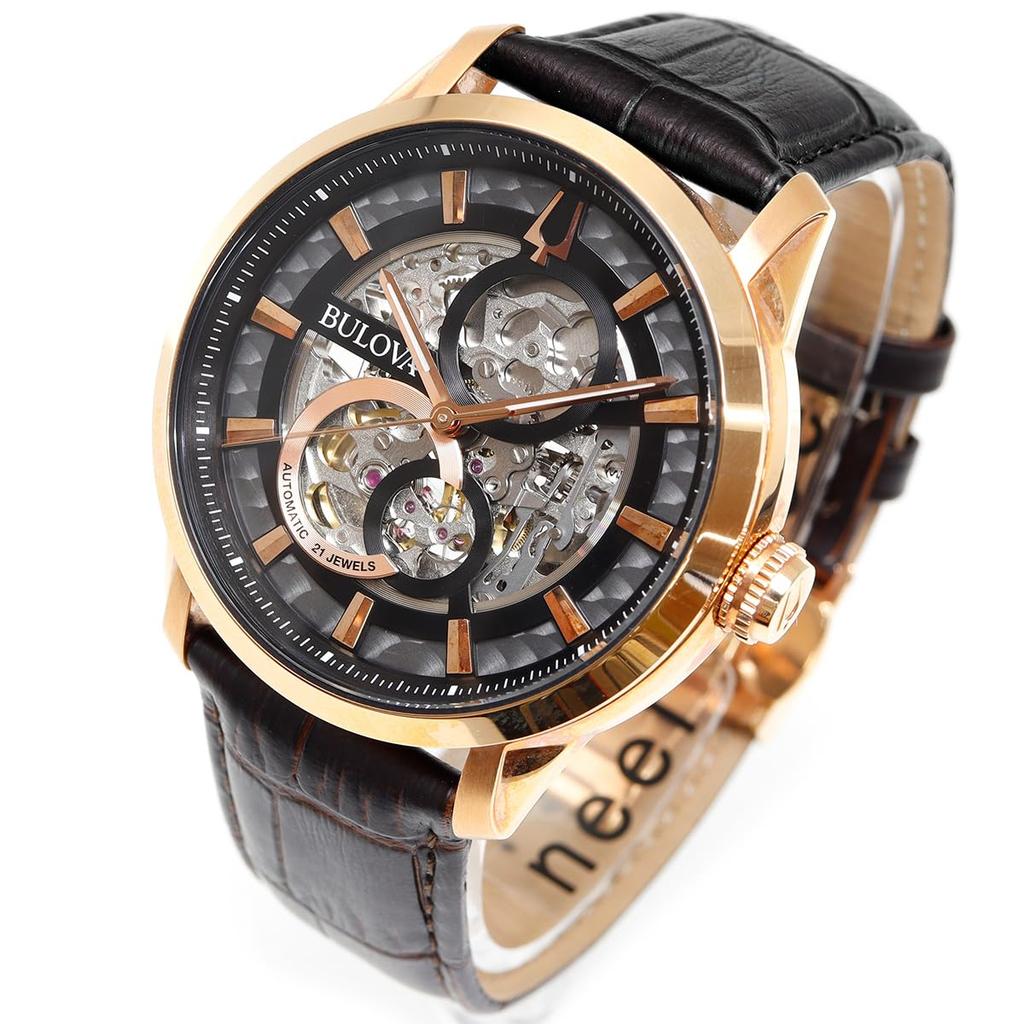 BULOVA Automatische Mechanische Skelett Klassische Uhr 97A169 Herren