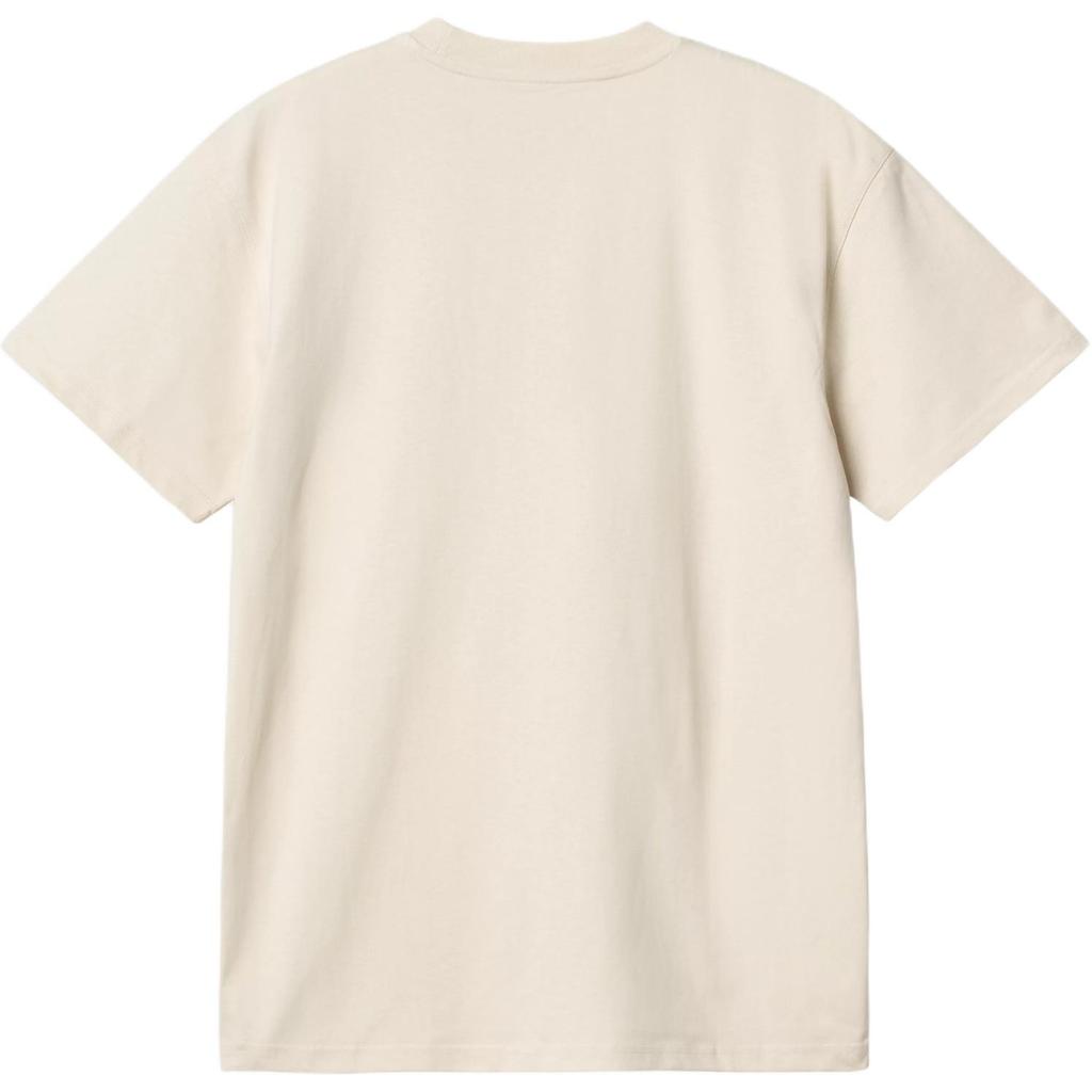 Carhartt WIP T-shirt Manches Courtes American Script Naturel Homme Streetwear I029956-05-XX