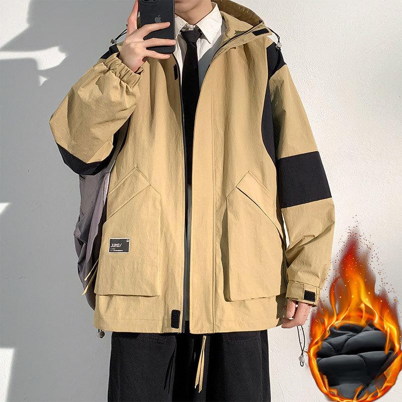 Spring and Autumn New Trend Handsome Casual Versatile Hooded Jacket Autumn and Winter Loose