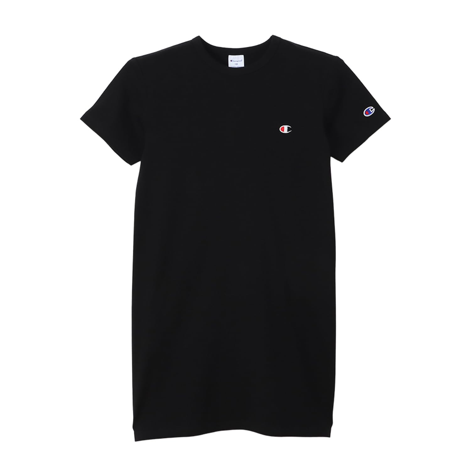 

Champion Short Sleeve Crew Neck Shirt Cotton Binder Logo Size 140 Kids Dress, 100% USA, Neck, One-Point Embroidery, Basic, Black, (CK-Z331/CK-T305) чёрный