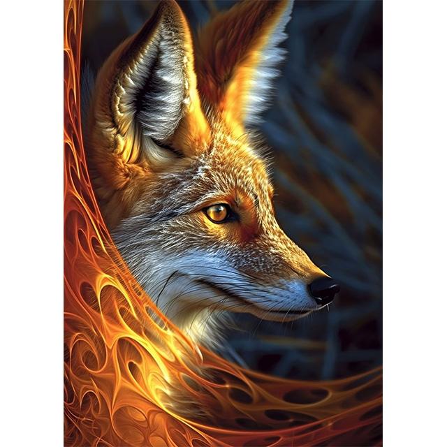 Golden Glowing Animal On Black Background Prints Poster Canvas Painting Modern Wall Art Pictures Living Room Bedroom Home Decor