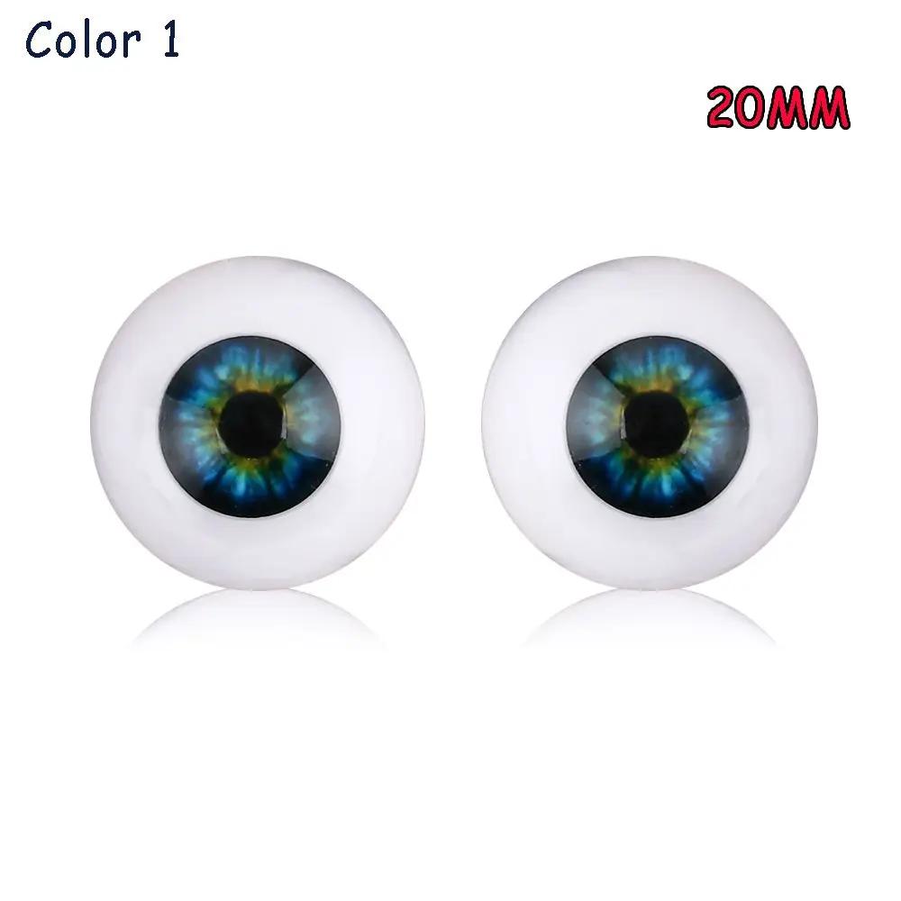 1pair 20mm 22mm 24mm Realistic Half Round Craft Accessories Acrylic DIY Eyeballs Reborn Doll Eyes BJD Mini Easy Use Simulation
