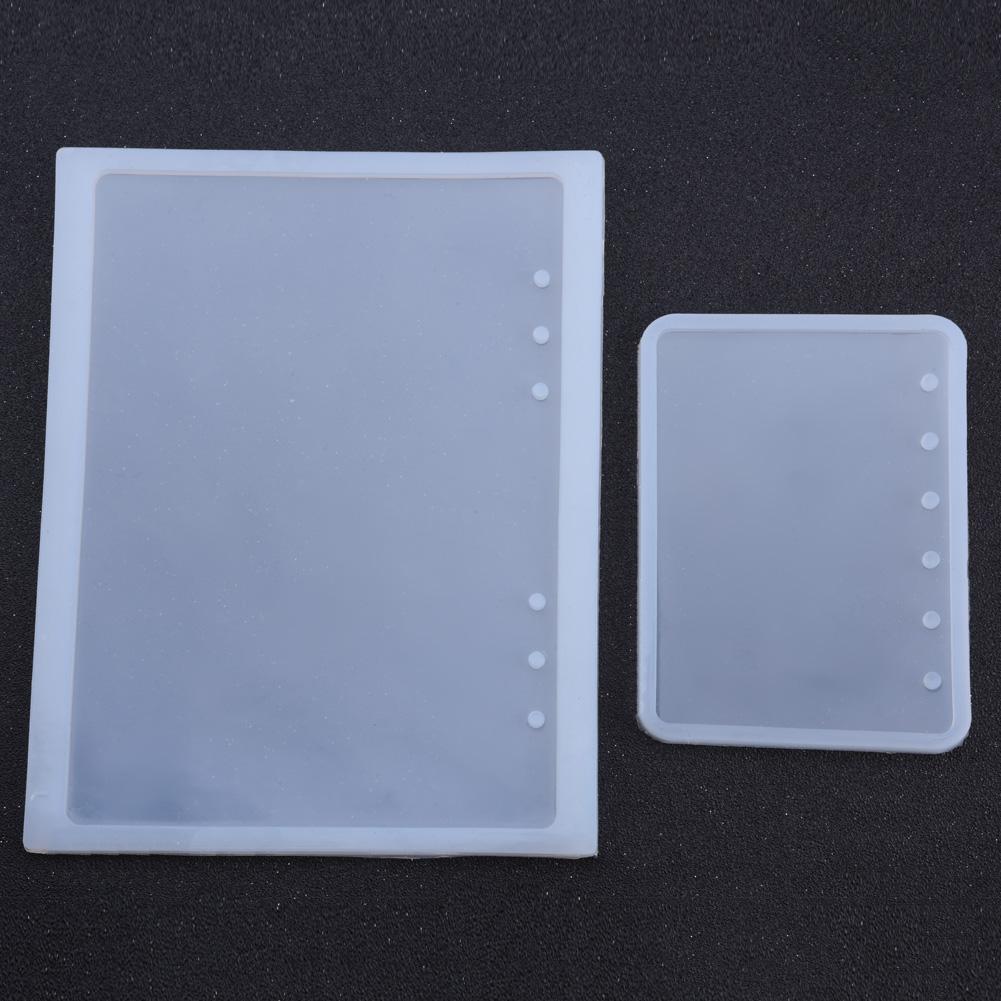 2pcs Set A5 A7 Notebook Shape Silicone Mold for Diy Epoxy Resin Crystal Notepad Cover