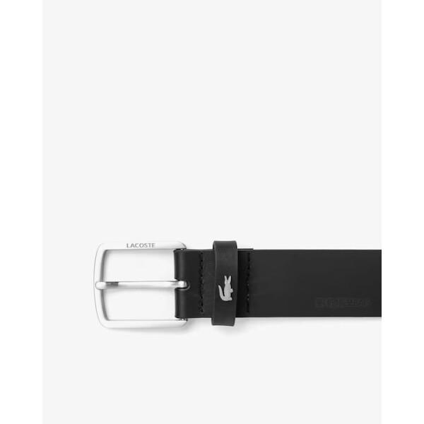 Lacoste 35mm Silver Croc Leather Belt 26ss