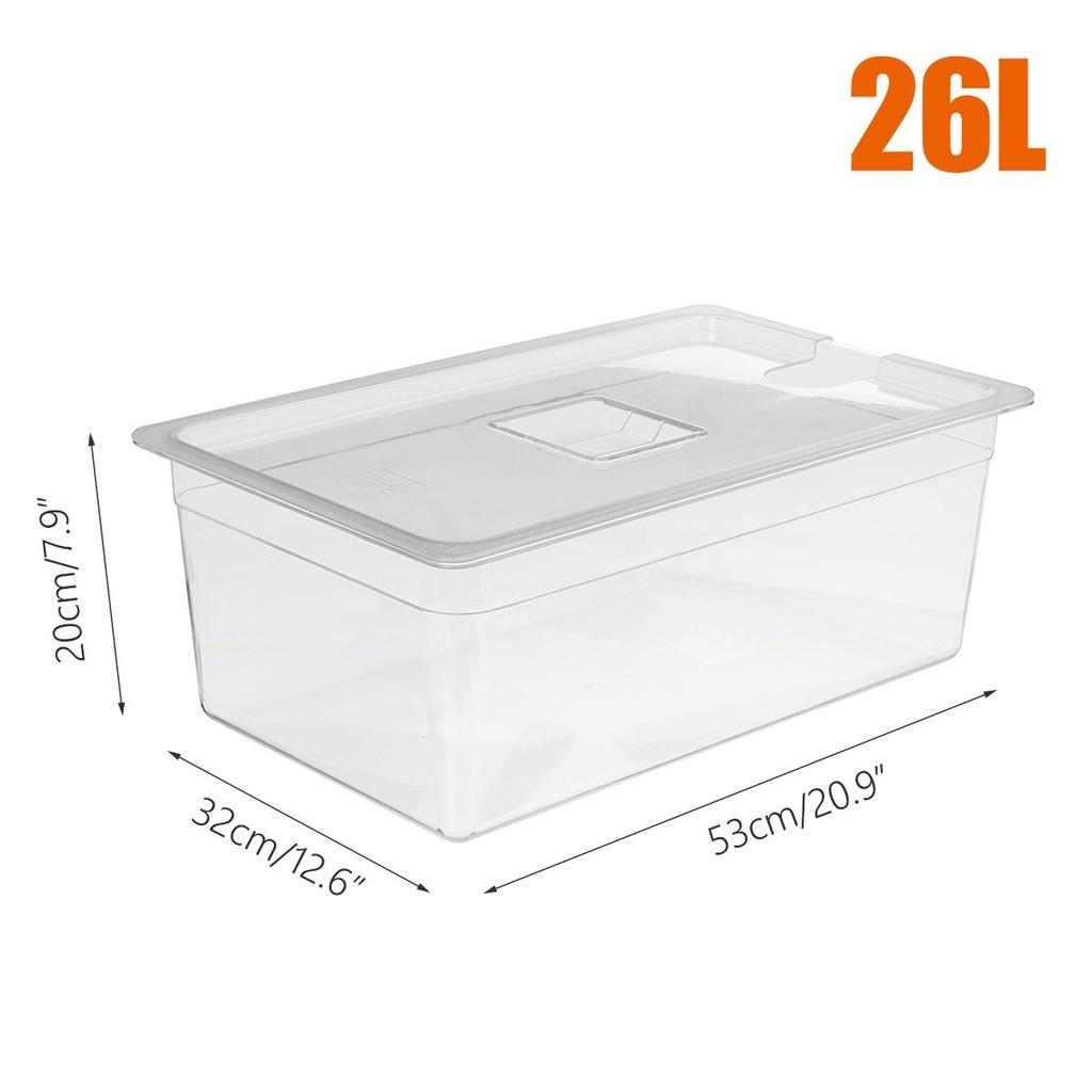 11L 11 Liter Water Tank Bath for Circulator Sous Vide Culinary Immersion Slow Cooker Cooking Tools Sous Vide Container with Lid