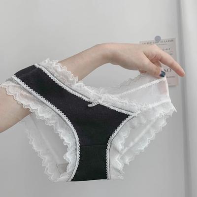 Japanese-Style Lace & Cotton Wild Cat Mesh Underwear for Women