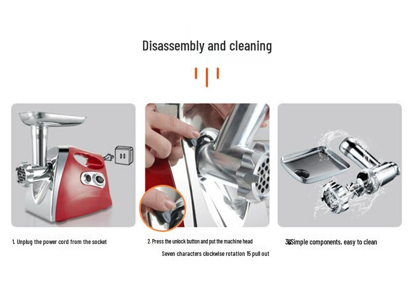Electric Household Multi-Functional Meat Grinder with EU and US Plugs