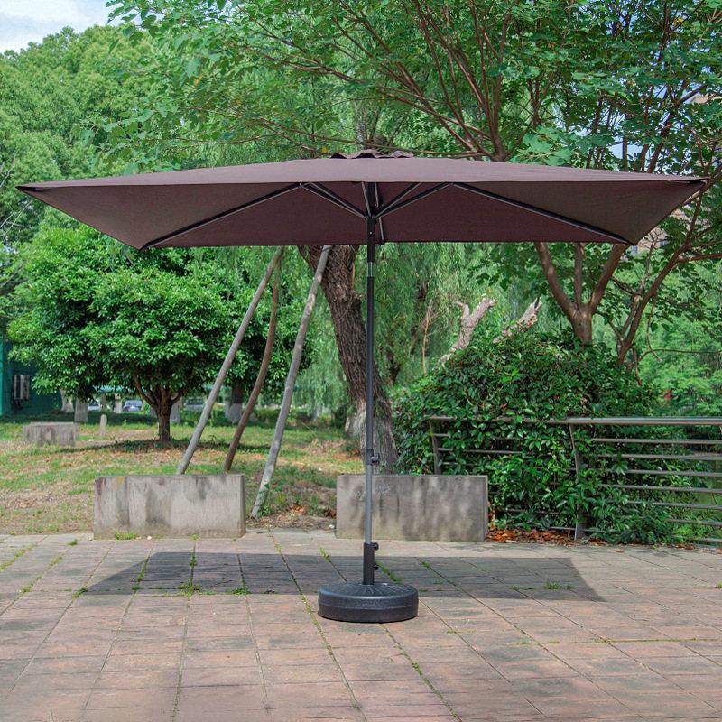 Rectangular 2x3m Outdoor Sun Umbrella - Leisure, Beach, Courtyard, Center Pole