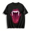 Vampire Mouth Print Dark Style Trendy Loose Casual Top Pure Cotton T-shirt