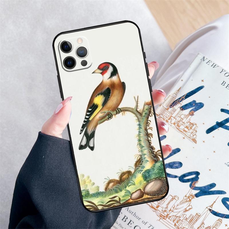 European Goldfinch Phone Case For iPhone 14 15 16 Pro Max 12 13 Mini 11 Pro Max XR 15 16 Plus 16e Cover Coque