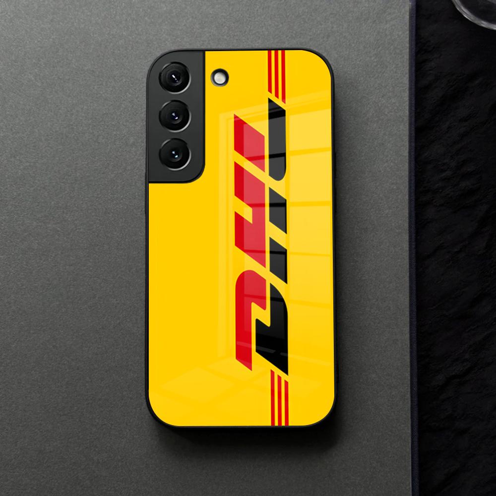 Simple Dhl Express Label Phone Case Glass For Samsung Galaxy S21 S25 S22 S20 S24 S23 Ultra Fe Plus A16 A34 A54 A24 Coque