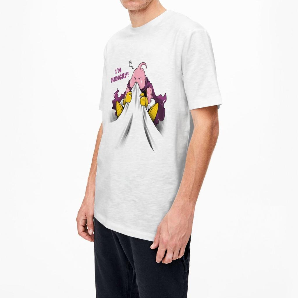 Maglietta Uomo Donna Hungry Majin Buu Merchandising Novità Cotone Puro Manica Corta T-shirt Girocollo Vestiti Regalo di Compleanno
