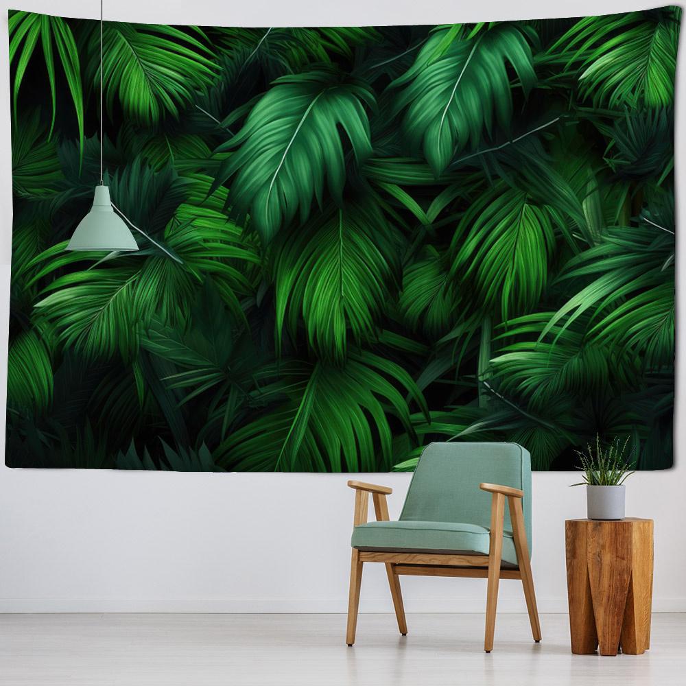 Tropical Plant Leaf Tapestry, Hippie Animal Bird, Wall Art Blanket, Living Room and Bedroom Decoration, Hanging Home Decoration