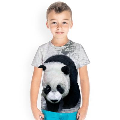 Summer White Panda 3D Printed Children's Clothing Men's Women's Short Sleeved T-Shirts Kids Unisex