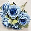 Simulation 9-Fork Money Leaf Rose Home Wedding Bride Party Hotel Decoration Fake Flowers Photography Props Background Scenery