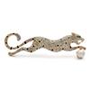 Full Rhinestone Leopard Brooches Gold Silver Leopard Brooch Pins Animal Brooches  Business Suit
