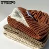 WTEMPO Solid Color Plush Inner Outdoor Cycling Knitted Hats Men's Autumn Winter Windproof Cold-proof Warm Soft Hats