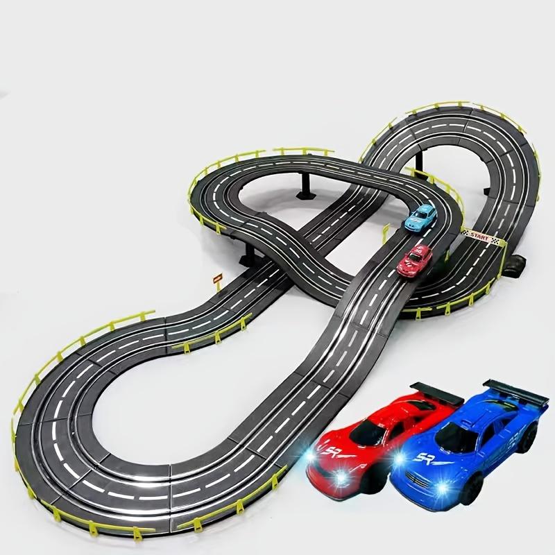 2 Player Racing Track Toy Set - Assembly Vehicle Toy for Christmas Halloween Gift