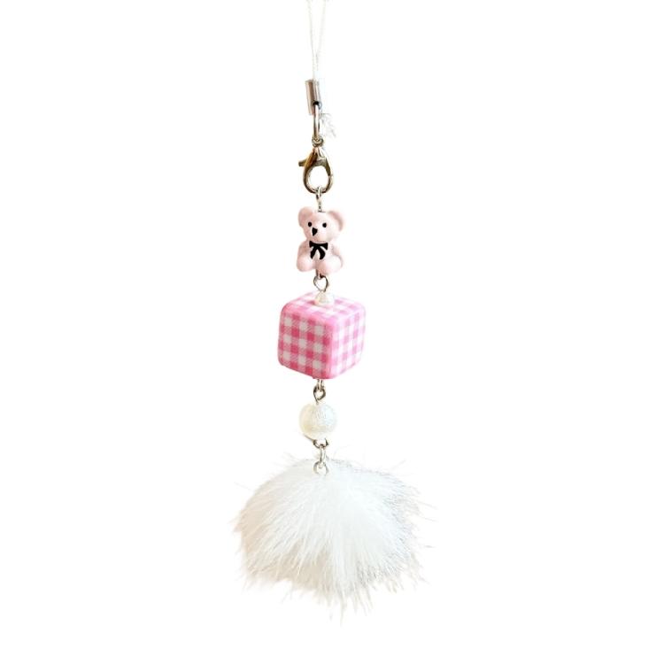 

Elegant Keyring Phone Chain Rope Delicate Bear/Bowknot Charm Pendant Hanging Decoration For Fashion Enthusiast