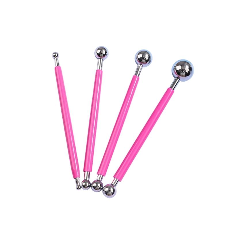 4Pcs Double Head Clay Dotting Pen Double Ended Pottery Clay Modelling Embossing Tool Multifunction Ceramic Carving Tool