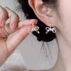 S925 Silver Stud Earrings Women's Ear Hole Earrings Niche Design Earbone Studs High-end Earrings