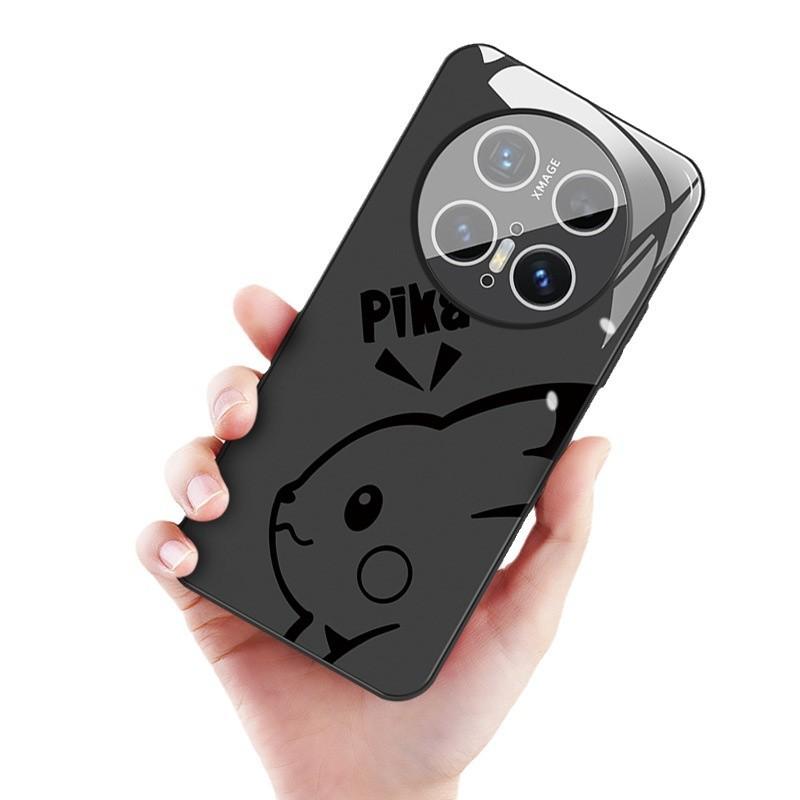 Applicable to Huawei mate70 mobile phone case simple pen leather mate70pro new crystal transparent heat dissipation glass mate60/