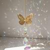Rotating Butterfly Wind Chimes Colorful Light Collection Pendant Crafts Bee Wind Chimes  Backyard