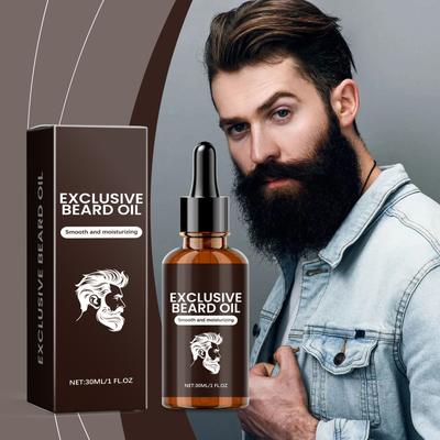 Erkek Sakal Yağı, Yüz Kıllarını Besleyen ve Onarıcı Saç Düzleştirici Bakım Yağı 30ml