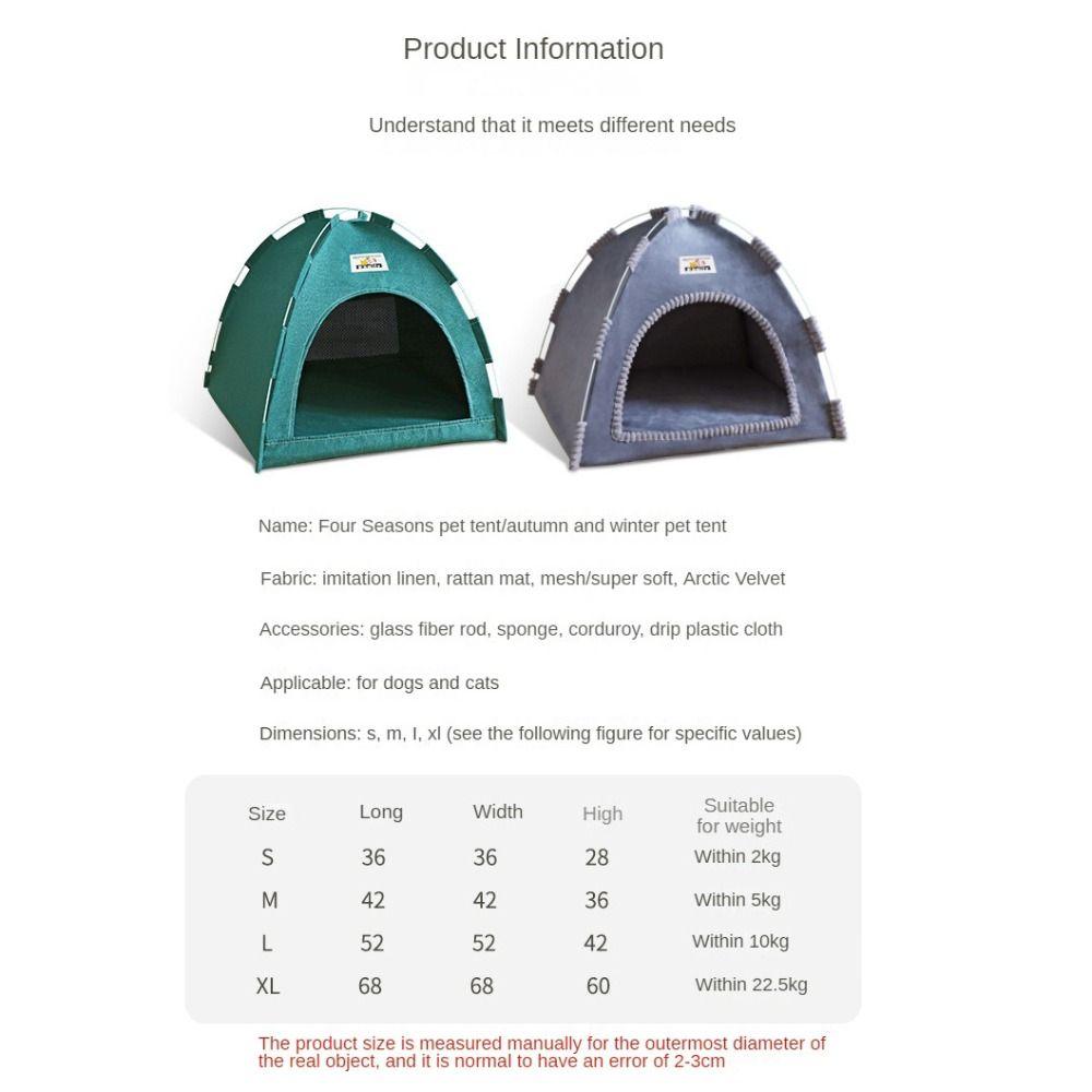 Warm Cat House Breathable Pet Tent Portable Pet Nest  Pet Supplies